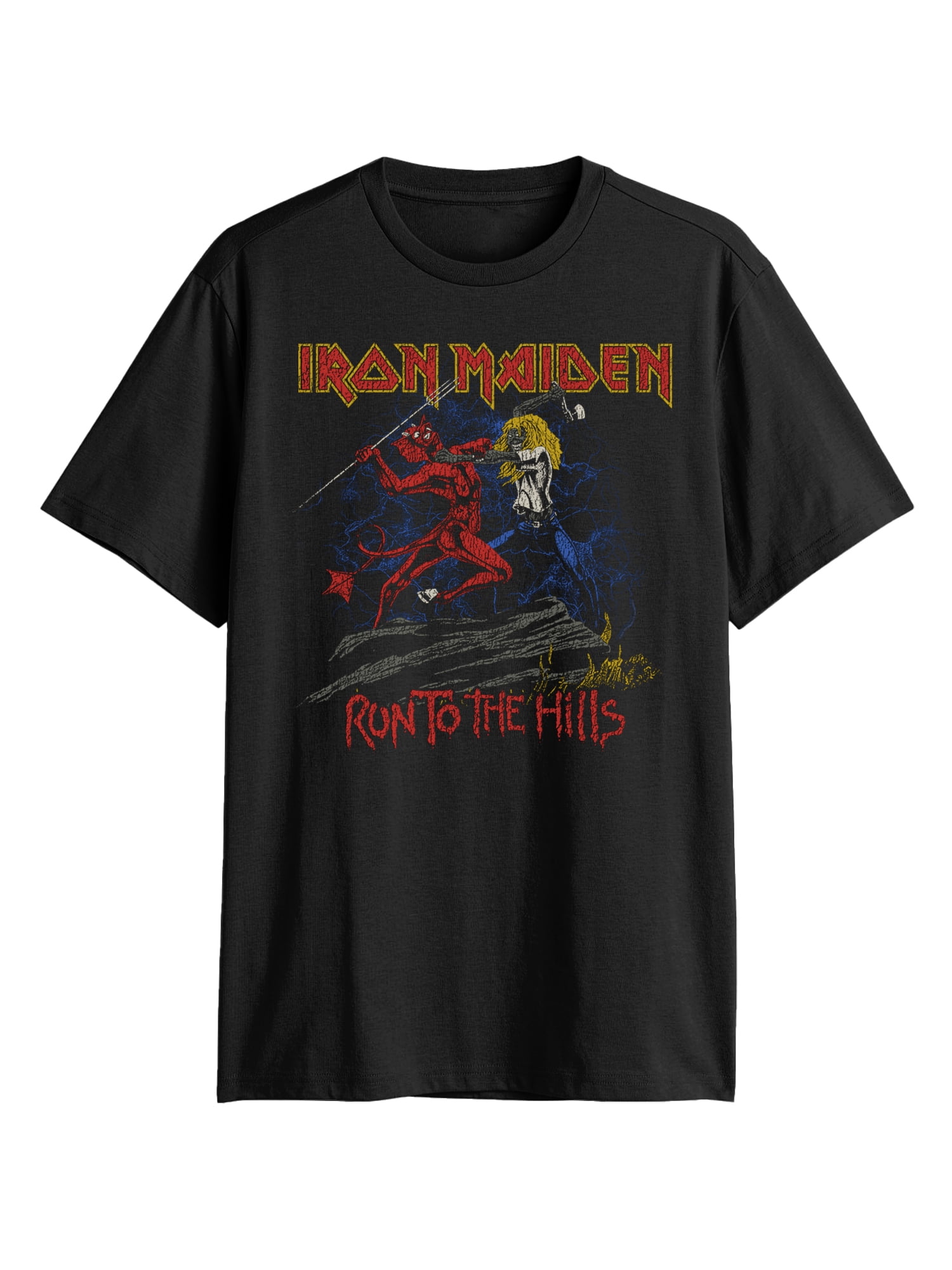 Iron Maiden, Men's & Big Men's Graphic Tee, Run to the Hills, Sizes XS-3XL