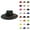 Black, variant on Fedora Sun Hat for Men and Women – Wool‑Trim Wide Brim Sun Hat with Belt, UV Protection Fedora Beach Hat for Travel, Festival, Outdoor Events and Garden