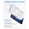 thumbnail image 6 of BESTEK 2000W Travel Voltage Converter, International Adapter 240V to 120V Step Down Converter with Dual USB Charging Ports for Laptop, Camera, Tablet & More, 6 of 10