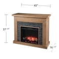 thumbnail image 4 of SEI Furniture Standlon Touch Screen Wood Electric Fireplace in Natural/Gray, 4 of 7