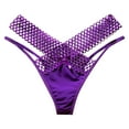 thumbnail image 1 of GDREDA Culottes Taille Haute pour Femmes sous-Vêtements pour Femmes Strings Dentelle Bikini Culottes g-String String Extensible Culotte pour Femme String Violet, Taille Unique, 1 of 4