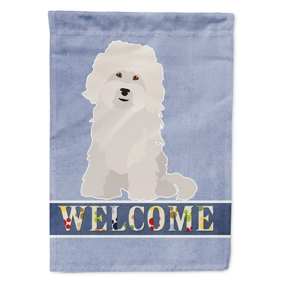 Carolines Treasures CK3684GF Bolognese Welcome Flag Garden Size Small multicolor