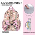 thumbnail image 5 of Boston Terrier Dog and Flower Florals Backpack for School,Cute School Bag,Schoolbag with Adjustable Shoulder Straps & Padded Back,15.25"x11.5"x5.25", 5 of 6