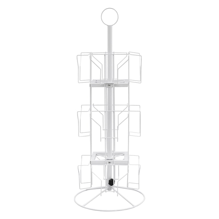Rotating Card Display Rack Rotating Display Cards Greetings 3-Tier Rotating Greeting Card Display ...