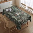 thumbnail image 2 of Green Pioneer Flower Pattern Rectangle Tablecloth 60"x84",Waterproof Polyester Rectangle Table Cloth, Wipeable Spillproof Polyester Tablecloth for Dining, Camping, Indoor and Outdoor, 2 of 5