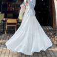 thumbnail image 3 of Women's Korea Sunray Pleat Skirt Elegant Purple Maxi Length Skirt 2025 Spring Summer Female Stretch Waist Maxi Length Skirt, 3 of 10