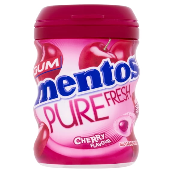 Mentos Pure Fresh Gum - Cherry Flavour 68g, Imported from Britain