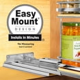 thumbnail image 3 of LYNK PROFESSIONAL® Élite™ Pull Out Spice Rack Organizer for Inside Kitchen Cabinets - 8-3/8 inch Wide - Slide Out Drawer – Wood/Chrome Sliding Spice Organization for cabinet - Spice Racks - 2 Tier, 3 of 5