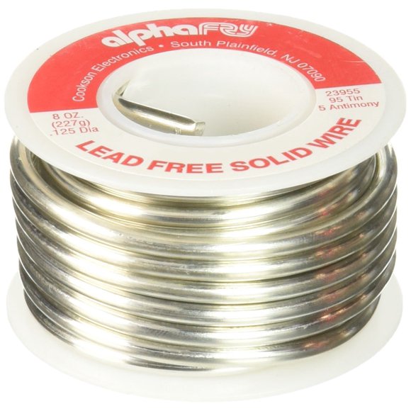 Soldadura de alambre macizo Alpha fry AM23955 227 g sin plomo 95/5
