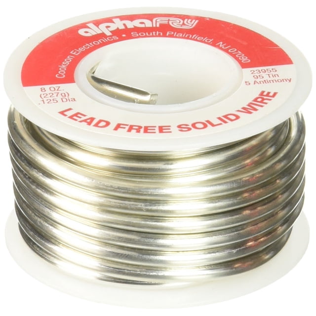 Soldadura de alambre macizo Alpha fry AM23955 227 g sin plomo 95/5