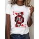thumbnail image 1 of Funny Poker Pattern Printing, Short Sleeve T-shirt For Leisure, Comfort Fit Top, Women's activewear Tee For adult, Men, Women, Teen, Teenager, adolescent, Youth, 1 of 5