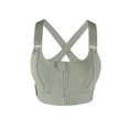 thumbnail image 1 of Minnieouse Sujetadores deportivos para mujer, correas ajustables, a prueba de golpes, soporte deportivo para gimnasio, chaleco deportivo con Ropa interior Verde claro l, 1 of 6