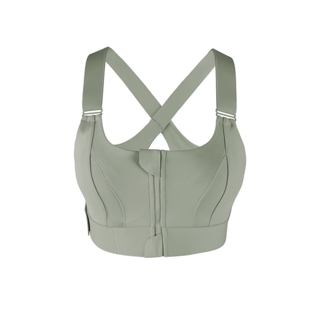 Chaleco de yoga Qarigey transpirable correas ajustables sujetadores deportivos verde claro