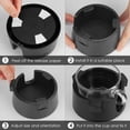 thumbnail image 4 of Anti-Spill Cup Holder, Adjustable Inner Diameter Drink Coaster with Sticker, Drink Holder for Home Office Outdoors (Black), 4 of 5