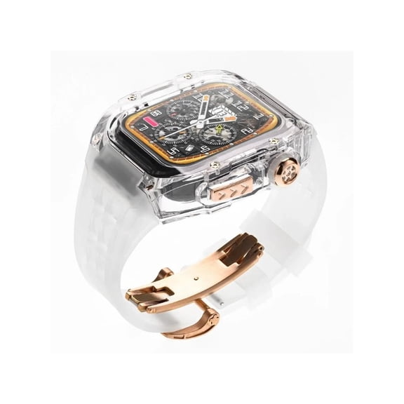 Apple Watch Ultra 49mm Transparent Case Strap, Suitable for iWatch SE 9 8 7 6 5 4 45mm 44mm