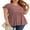 Rust Red, variant on Cueply Plus Size Summer Tops for Women Short Sleeve V Neck Casual Blouse Shirts Tunic Tops