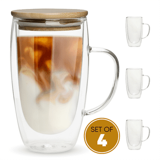 Wholesale 2pc Glass Tea Mug Set- 15.2oz CLEAR