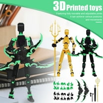 LOONLAI 3D Printed Titan Robot Model, Multi-Jointed Movable Stick Robo Collectible, Perfect for Desktop Decoration