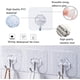 thumbnail image 4 of 12 Piezas Gancho Adhesivo Transparente, Gancho Autoadhesivo Máximo 10 kg, Gancho Adhesivo para Cuadros de Pared, Gancho de Baño, Impermeable, para Baño, Cocina, Pared, Techo, Puerta, Albornoces, 4 of 5