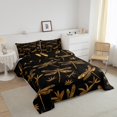thumbnail image 3 of Retro Dragonfly Kids Comforter Set,Extoic Flying Animals Bedding Set Dragonflies Printed Pattern Twin Down Comforter,Rustic Boho Decor Bedding Comforter Sets,Black Yellow, 3 of 7