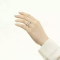 thumbnail image 5 of K-KED Elegant 925 Silver Lines Rings Round Cut Cubic Zirconia Delicate Jewelry Size 6-10-10, 5 of 6