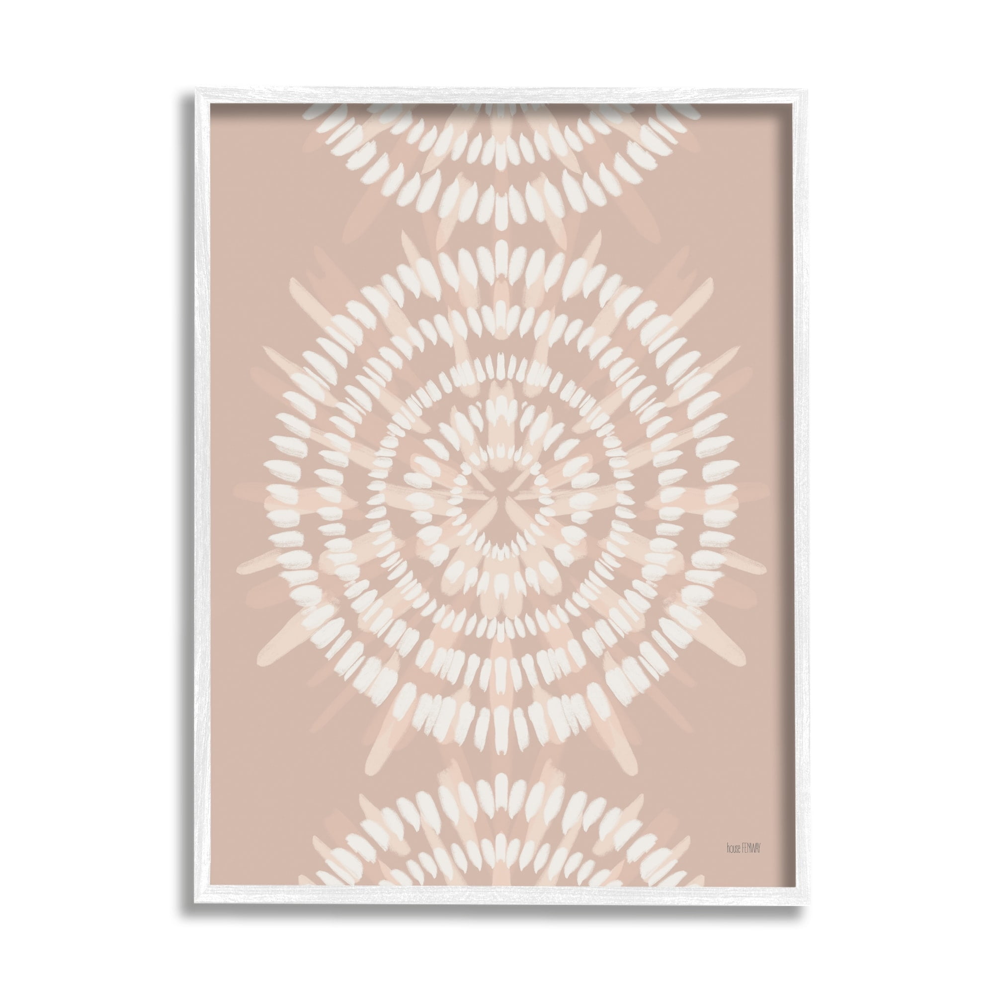 Stupell Industries Geometric Rose Gold Mandala Boho Flower Design,24 x 30, Design by House Fenway