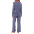 thumbnail image 4 of Weekease Two Piece Pajama Sets for Women V Neck Button up Tops Drawstring Pants Casual Lounge Set with Pockets, 4 of 8