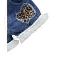 thumbnail image 6 of Bagilaanoe 2pcs Toddler Baby Girl Short Pants Set Sleeveless Leopard Print Vest Tops + Shorts 1T 2T 3T 4T 5T 6T Kids Casual Summer Denim Outfits, 6 of 8