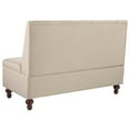 thumbnail image 2 of 53 Inches Button Tufted Fabric Storage Bench with Turned Legs Beige - Saltoro Sherpi, 2 of 5