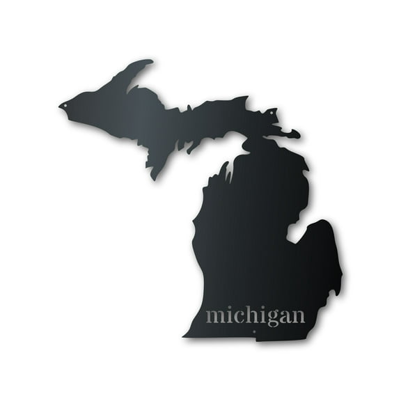 Metal Michigan Wall Art - Custom Metal US State Sign - 14 Color Options 12