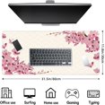 thumbnail image 2 of White Watercolor Design Desk Mat Cherry Blossom Desk Pad,Gaming Mouse Pad with Seamed Edges,Waterproof Large Mouse Pad,Non-Slip Rubber Base Big Gaming Mousepad,31.5x11.8 in Computer Mat Keyboard Pad, 2 of 6