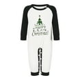 thumbnail image 2 of SUNSIOM Matching Family Pajamas Sets Christmas PJ's Long Sleeve Tree Print Raglan Tops + Plaid Pants Set Loungewear, 2 of 10