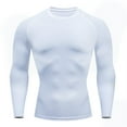 thumbnail image 4 of Ropa de fitness para hombre, manga larga, para correr, baloncesto, entrenamiento deportivo, ropa básica, camiseta, ropa ajustada, alta elasticidad, ropa de compresión de secado rápido, 4 of 6