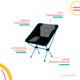 thumbnail image 5 of Silla Plegable Ligera Reforzada Resistente Portatil 120kg azul 6.49 pulg The Finix SPBE01BK-CMPG, 5 of 6