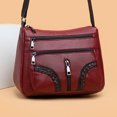 thumbnail image 3 of Bolso bandolera de hombro de PU trenzado para mujer Bolso sólido con múltiples bolsillos (Rojo) Tmvgtek Oficina Multiescena Multifunción, 3 of 8
