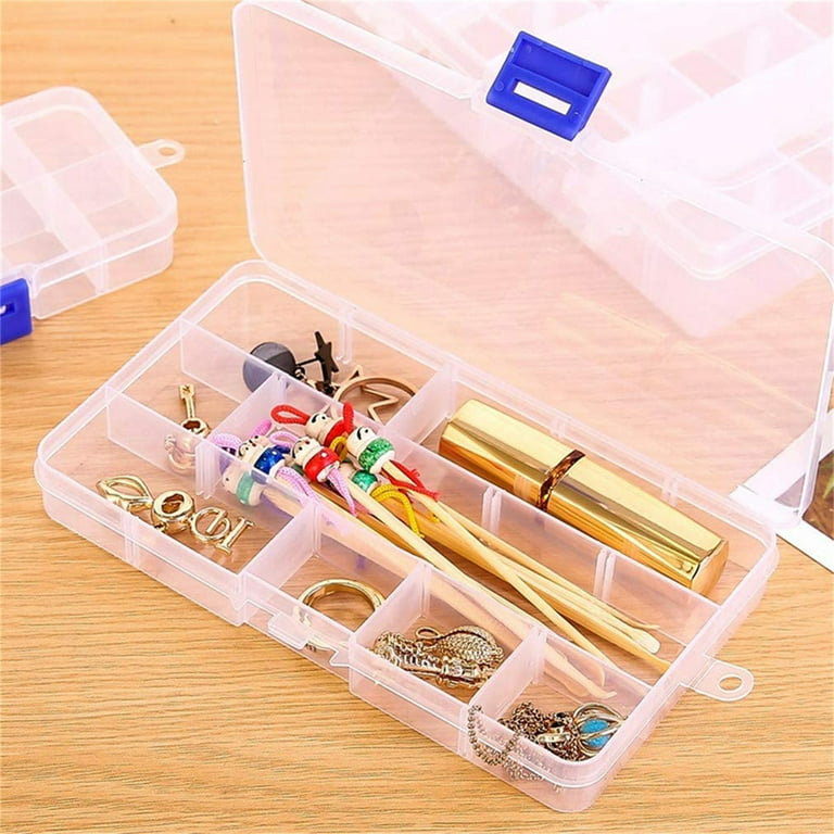 4pcs Small Storage Box,12-grid Transparent PP Plastic Storage Case, Jewelry  String Bead Small Item Sorting Box, Jewelry Accessories, DIY Storage Suppl
