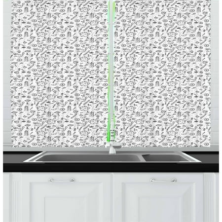 Black White Kitchen Curtains 2 Custom Ideas Black White Kitchen Curtains 2 Custom Ideas