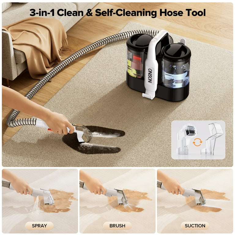 ONSON Portable Carpet Cleaner Machine, Upholstery Spot Vacuum Cleaner, White - Walmart.com ONSON Portable Carpet Cleaner Machine, Upholstery Spot Vacuum Cleaner, White - Walmart.com