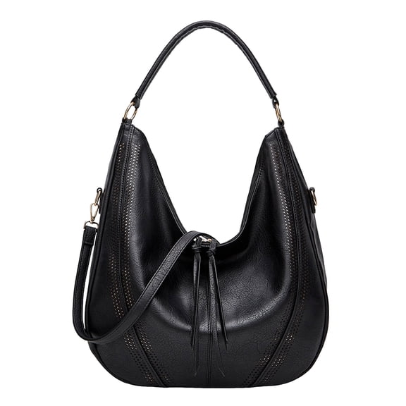 Stylago Fashion Shoulder Purse for Women Leather Underarm Bags Trendy Work Travel Shopping Handbags for Ladies Gift Black