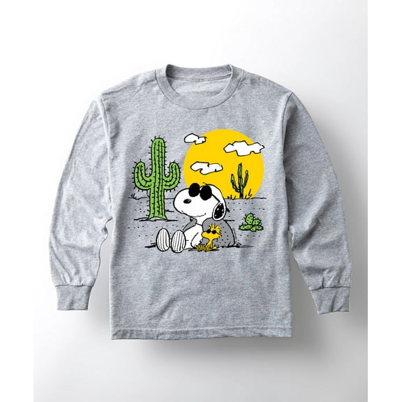 Peanuts - Snoopy & Woodstock - Toddler And Youth Long Sleeve Graphic T-Shirt