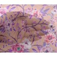 thumbnail image 4 of oneOone Viscose Chiffon Fabric Watercolor Leaves & Peony Floral Fabric Prints By Yard 42 Inch Wide, 4 of 4