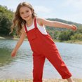 thumbnail image 5 of Boys Girls Clothes Long Overalls Fall Winter Solid color Clothes for 2T 3T 4T 5T 6T 7T 8T 9T 10T Kids Cute Suspender Jumpsuit for Little Kids Outfits,Red,9-10 Years, 5 of 9