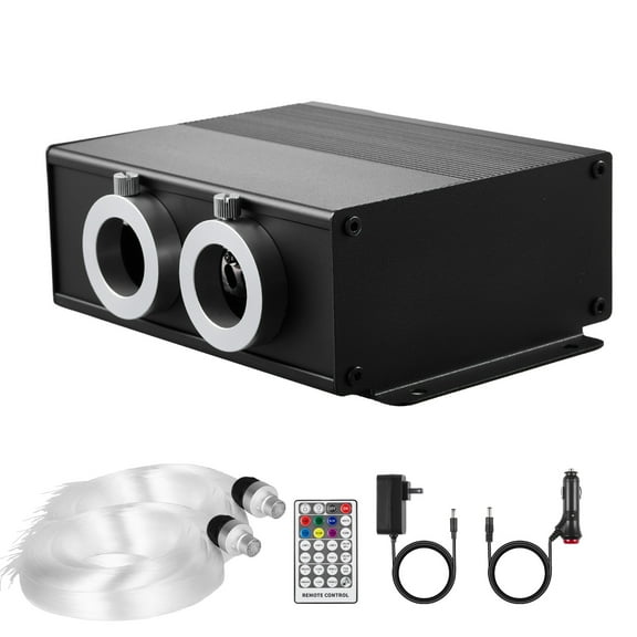 KFFKFF Starlight Headliner Kit, 900 pcs 0.03 in 9.8 ft, 20W Twinkle Fiber Optic Star Ceiling Lights for Car, Bluetooth App, Remote Control, Sound Activated, RGBW Light Engine, for Home Bedroom Decor