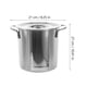 thumbnail image 5 of EeaseMX Olla de acero inoxidable de gran capacidad, cubo para salmuera con tapa (plateada), 5 of 7