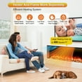 thumbnail image 6 of OSEYM 3 Sided Electric Fireplace 80 inch, Smart Built-in Linear Fire Places Heater 1500/750W with 251RGB LED Flames, APP & Remote Control, Cracking Sound, Timer, Log & Crystal, 6 of 9