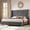 Grey, variant on VanAcc Queen Size Bed Frame,Upholstered Velvet Low Profile Platform with Raised Wingback Headboard,Black