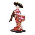 thumbnail image 3 of Statuette Japanese Doll Ornament 26cm Handicraft with Flat Bottom Base for Desktop Windowsill Display for Fans, 3 of 9