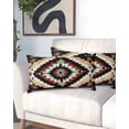 thumbnail image 2 of Boho Brown Teal Red Pillow Covers King Size, Southwestern Geometric Art Vintage Soft Bed Throw Pillowcases Breathable Cooling Long Lumbar Body Pillow Sham Cover for Bed Sofa 20''x40'', 2 of 7