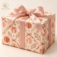 Gift Wrap Paper Blush Floral Gift Pattern Paper for Elegant Wrapping ...