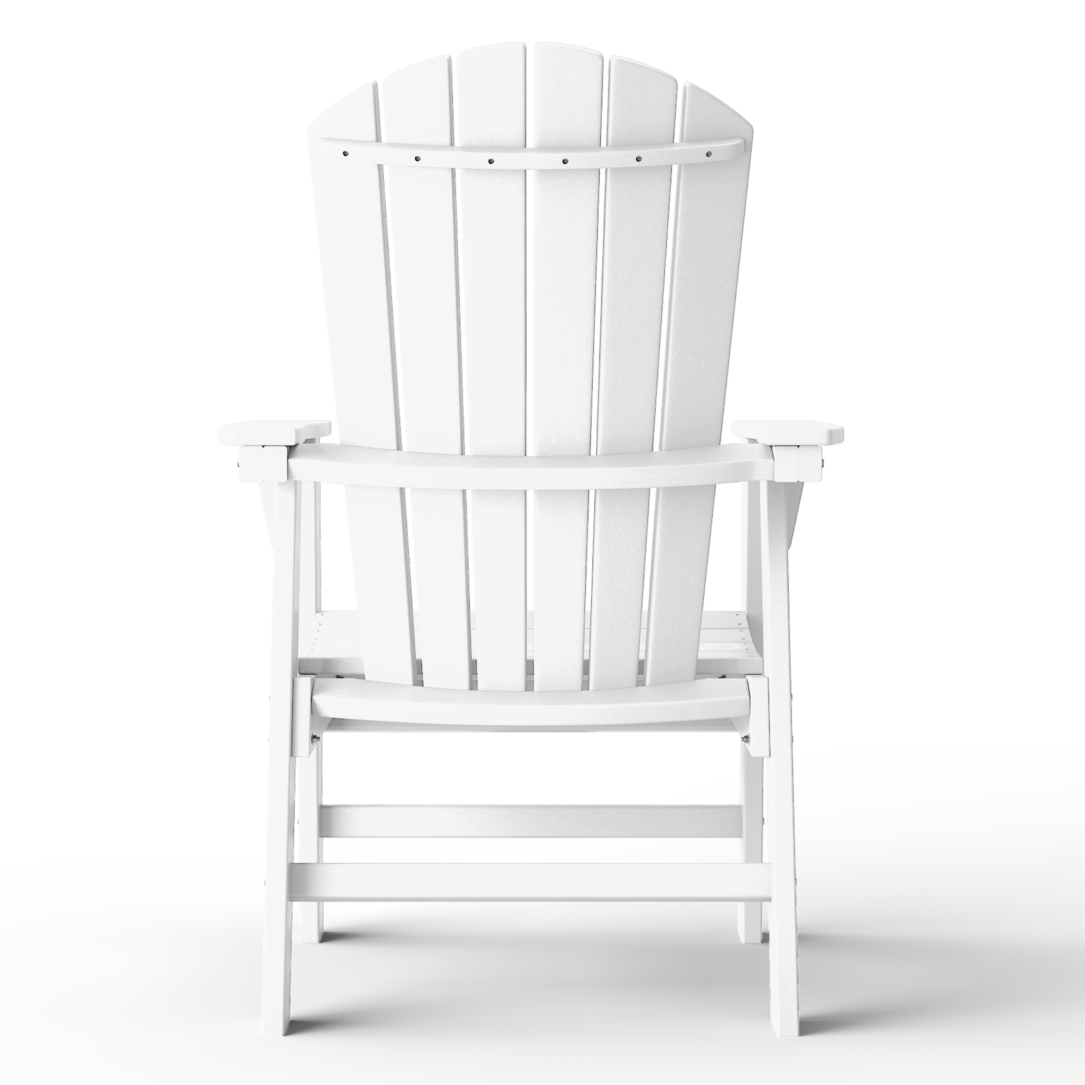 WestinTrends Dylan Outdoor Dining Chair – All-Weather Poly Lumber Adirondack Patio Chair, High Back, 330 lb Capacity, White